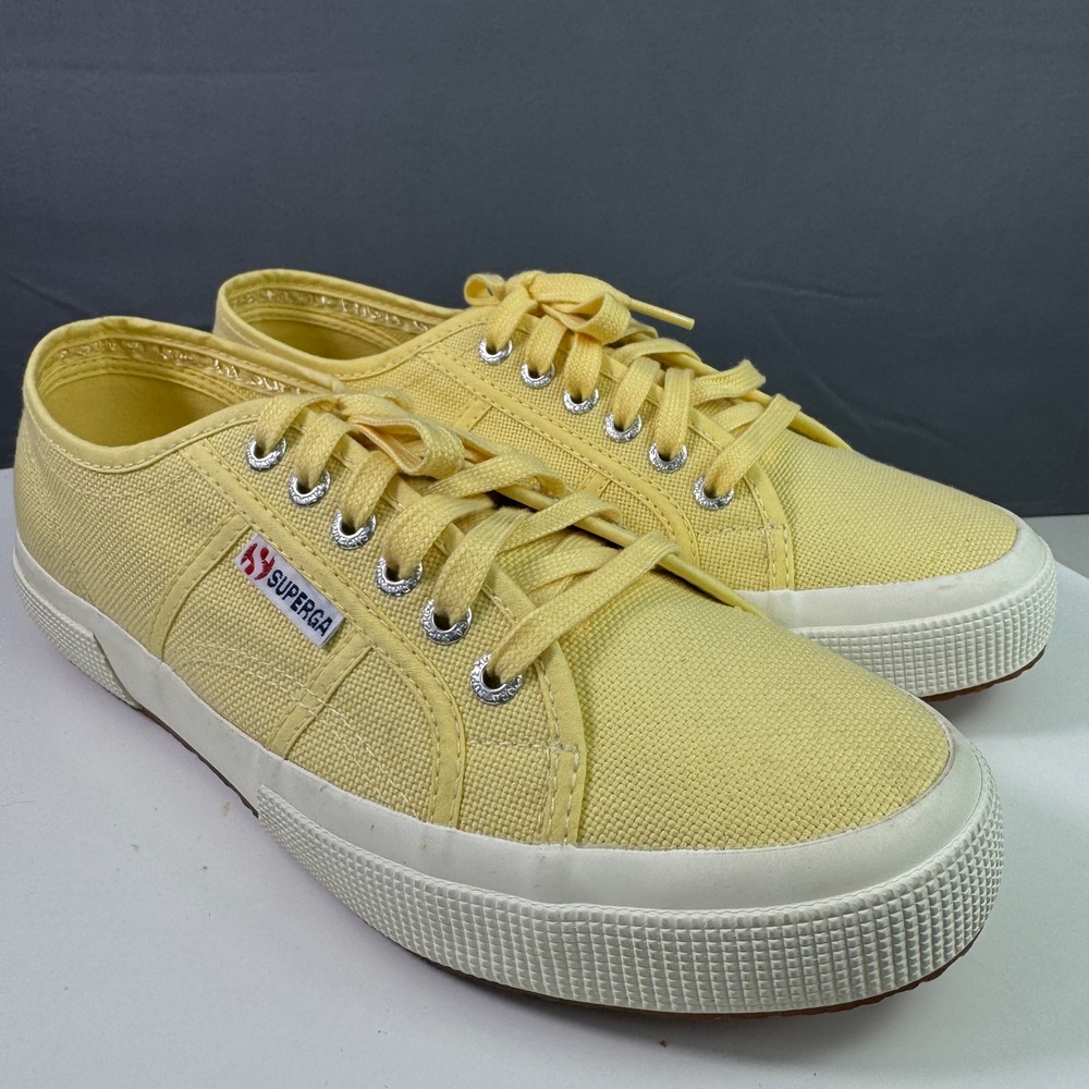Superga 2750 Cotu Classic Sneakers Womens 9.5 Yellow Canvas Low Top Shoes - Picture 6 of 15